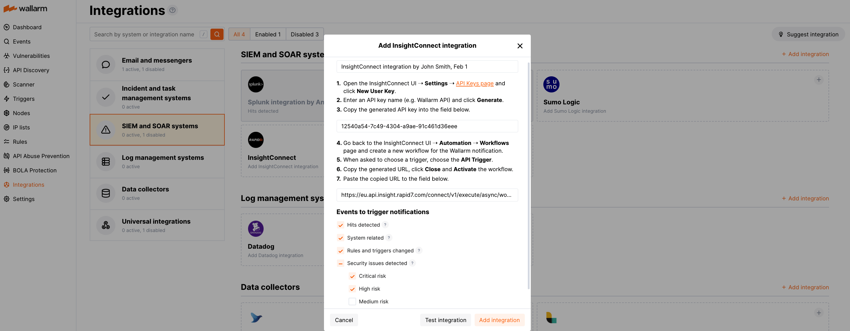 تكامل InsightConnect