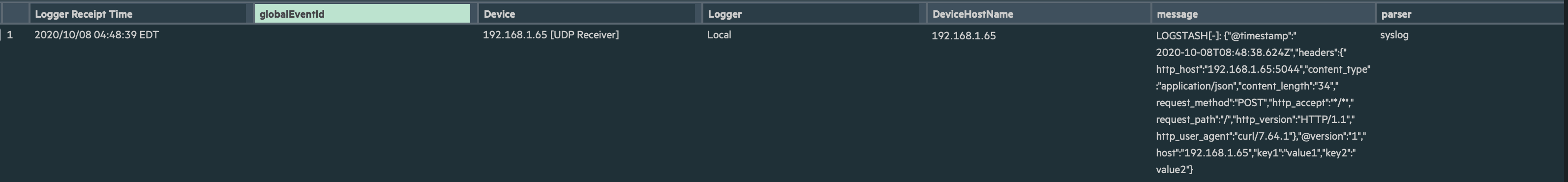 حدث ArcSight Logger