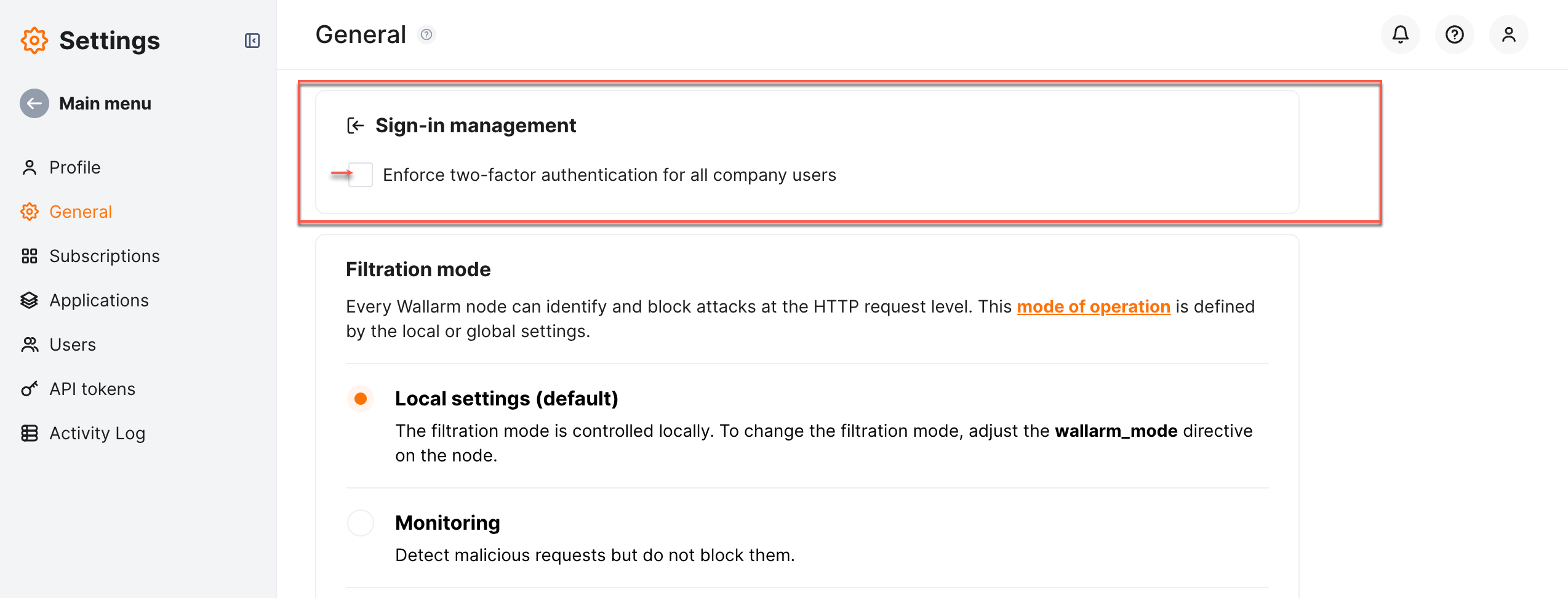2FA - 全会社ユーザーに対して有効化